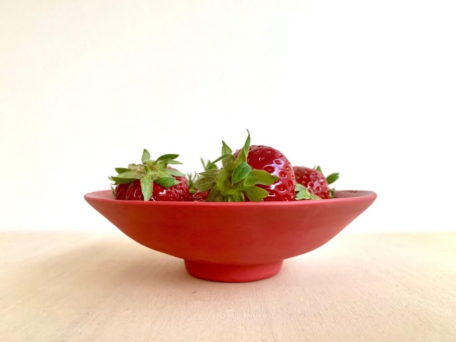 petite coupelle en céramique rouge