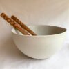 Saladier L en porcelaine, coloris Craie par Elisabeth Hardy