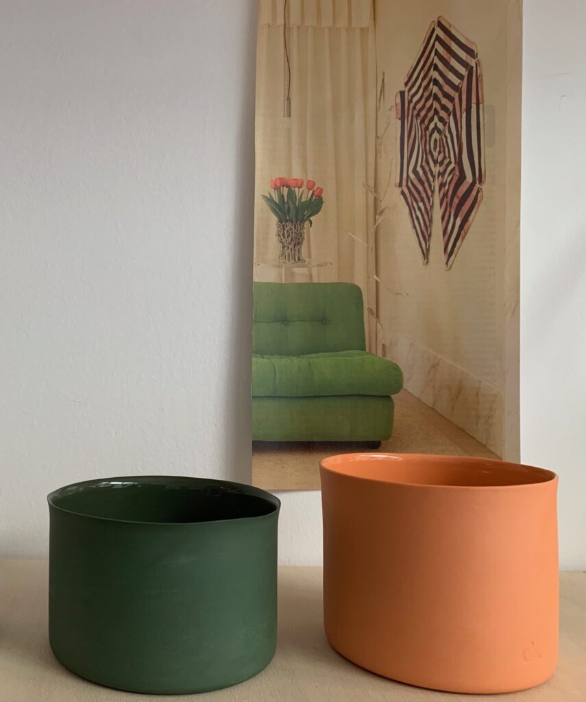 Grandes pièces en porcelaine Pinède et Sunset, Elisabeth Hardy céramiste
