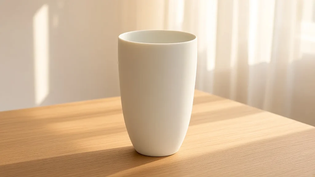 Tasse en porcelaine de Limoges fine traversée par la lumière du soleil